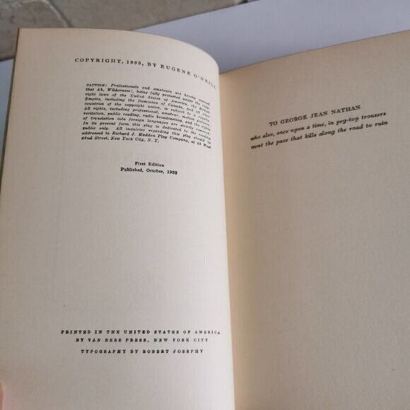 Set of 2 Eugene O'Neill Books 1930s American Author Vintage Play Blue Book Stack - Picture 5 of 6